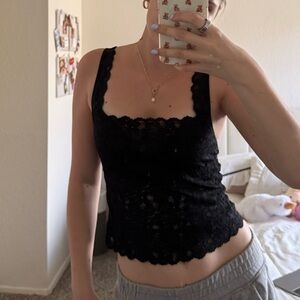 Black Lace Tanktop